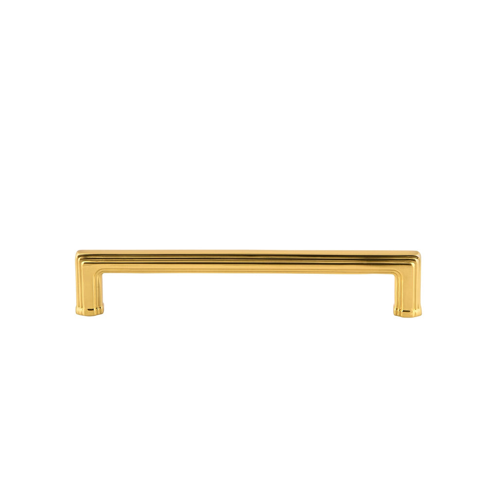 Carré 6" Brass Handle Pull on center in Lifetime Brass