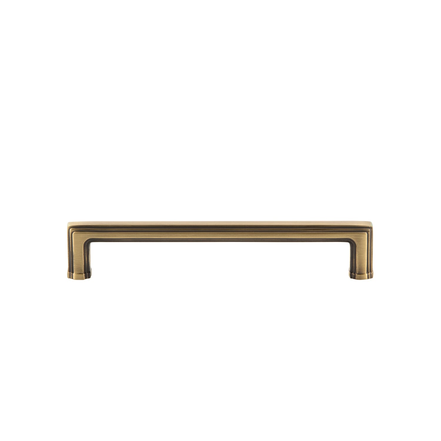 Carré 6 Brass Handle Pull in Vintage Brass