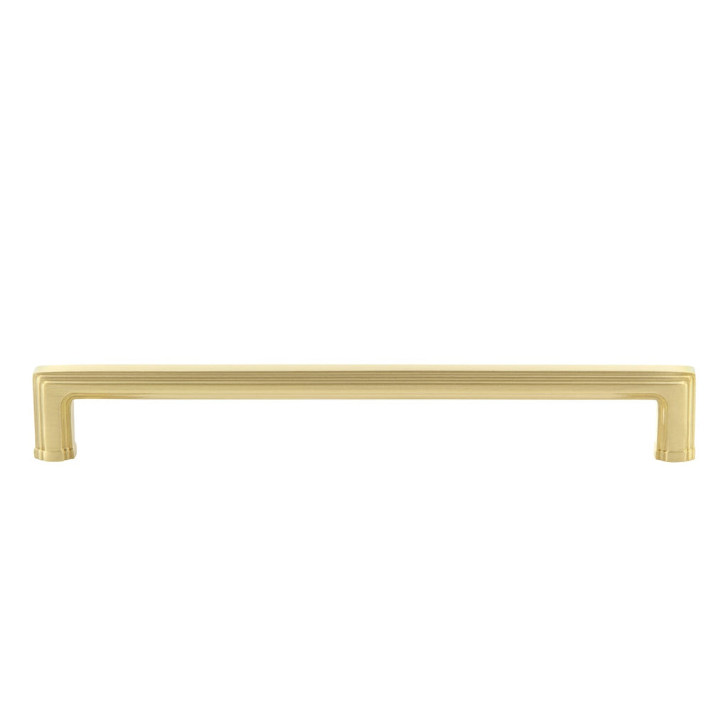 Carré 8" Brass Handle Pull on center in Satin Brass