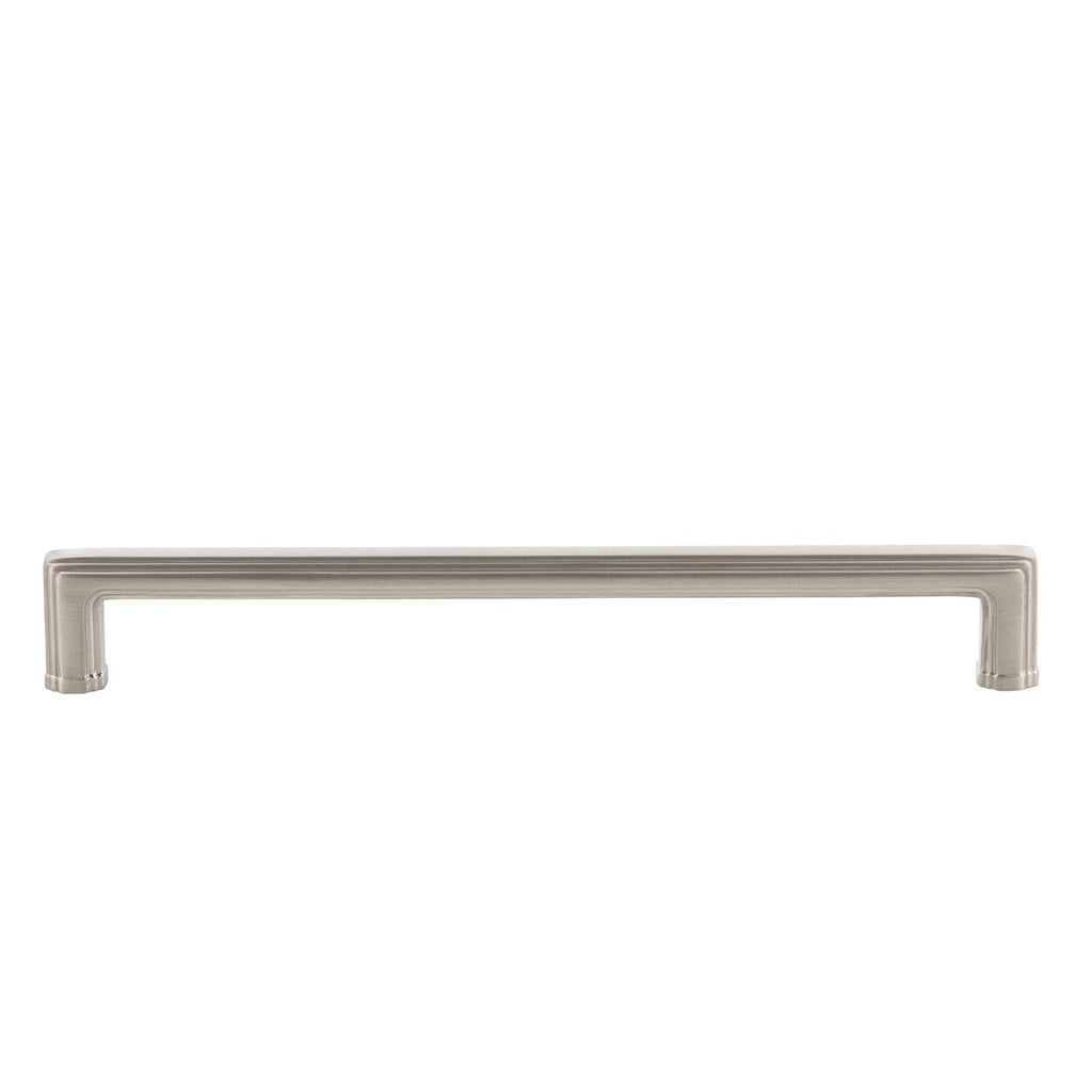 Carré 8" Brass Handle Pull on center in Satin Nickel