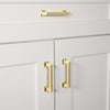 Geneva 3" Brass Handle Pull on center in Lifetime Brass