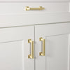 Geneva 3" Brass Handle Pull on center in Polished Brass