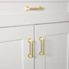 Geneva 3" Brass Handle Pull on center in Satin Brass