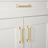 Geneva 4" Brass Handle Pull on center in Lifetime Brass