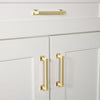 Geneva 4" Brass Handle Pull on center in Polished Brass