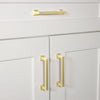 Geneva 4" Brass Handle Pull on center in Satin Brass