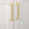 Geneva 6" Brass Handle Pull on center in Lifetime Brass