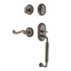 Newport Rosette C Grip Entry Set Newport Lever in Antique Pewter