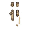 Parthenon Plate C Grip Entry Set Parthenon Knob in Vintage Brass