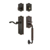 Parthenon Plate C Grip Entry Set Portofino Lever in Timeless Bronze