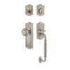 Parthenon Plate F Grip Entry Set Parthenon Knob in Satin Nickel