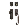 Parthenon Plate F Grip Entry Set Parthenon Knob in Timeless Bronze