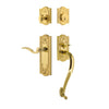 Parthenon Plate S Grip Entry Set Bellagio Lever in Lifetime Brass