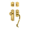 Parthenon Plate S Grip Entry Set Parthenon Knob in Lifetime Brass