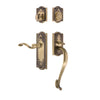 Parthenon Plate S Grip Entry Set Portofino Lever in Vintage Brass