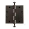 4.5" Acorn Tip Heavy Duty Hinge with Square Corners in Timeless Bronze