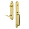 Arc One-Piece Handleset with C Grip and Bellagio Lever in Lifetime Brass