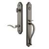 Arc One-Piece Handleset with S Grip and Bellagio Lever in Antique Pewter