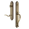 Arc One-Piece Handleset with S Grip and Bellagio Lever in Vintage Brass