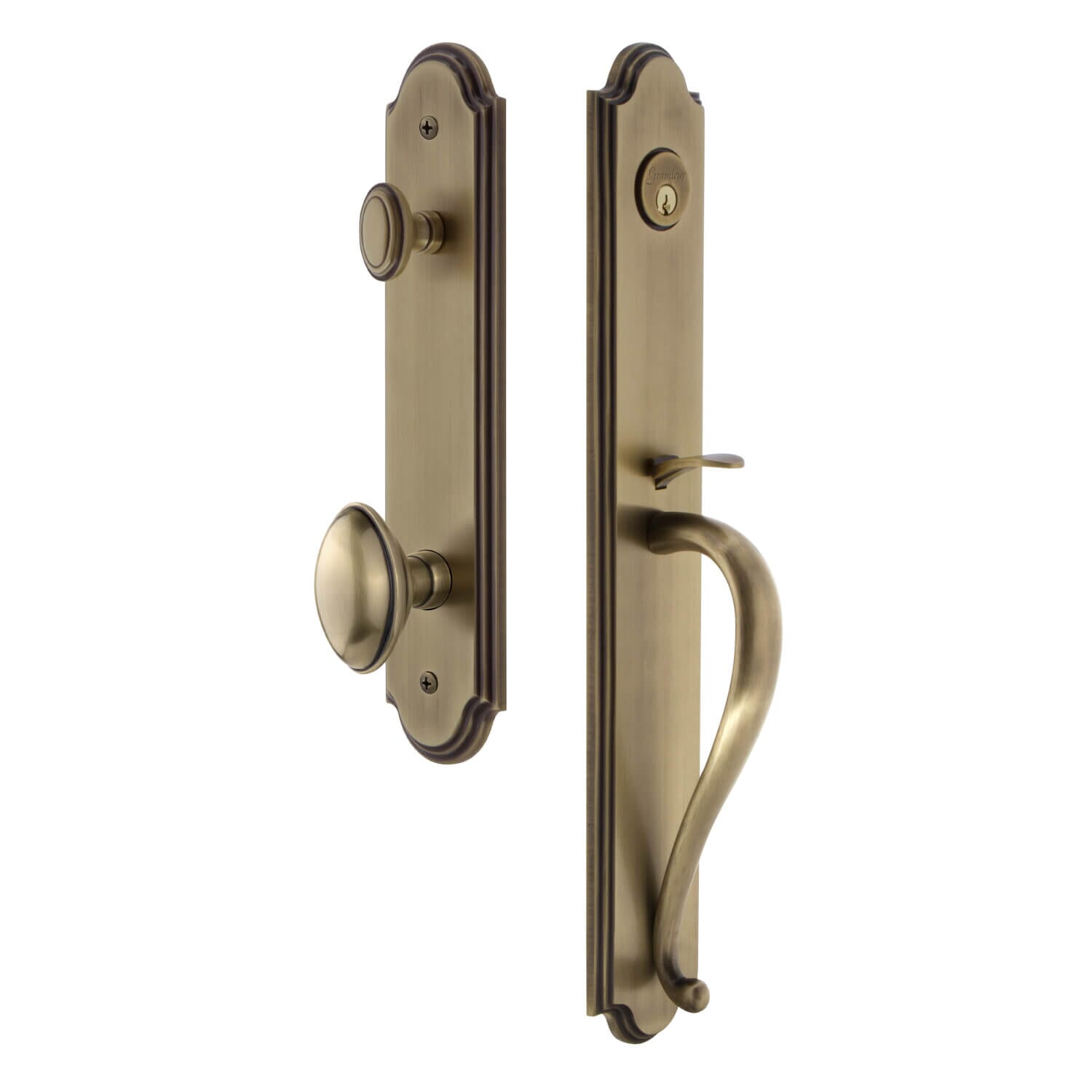 Arc One-Piece Handleset with S Grip and Eden Prairie Knob in