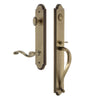 Arc One-Piece Handleset with S Grip and Portofino Lever in Vintage Brass