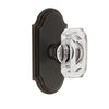 Arc Short Plate with Baguette Clear Crystal Knob in Timeless Bronze