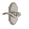 Arc Short Plate with Bellagio Lever in Satin Nickel