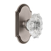 Arc Short Plate with Biarritz Crystal Knob in Antique Pewter