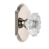 Arc Short Plate with Biarritz Crystal Knob in Polished Nickel