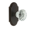 Arc Short Plate with Brilliant Crystal Knob in Timeless Bronze