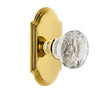 Arc Short Plate with Brilliant Crystal Knob in Lifetime Brass