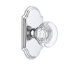 Arc Short Plate with Bordeaux Crystal Knob in Bright Chrome
