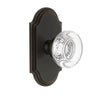 Arc Short Plate with Bordeaux Crystal Knob in Timeless Bronze