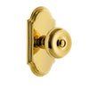Arc Short Plate with Bouton Knob in Polished Brass