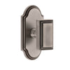 Arc Short Plate with Carré Knob in Antique Pewter