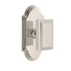 Arc Short Plate with Carré Knob in Polished Nickel