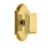 Arc Short Plate with Carré Knob in Lifetime Brass