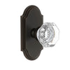 Arc Short Plate with Chambord Crystal Knob in Timeless Bronze