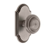 Arc Short Plate with Circulaire Knob in Antique Pewter