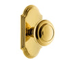 Arc Short Plate with Circulaire Knob in Polished Brass
