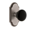 Arc Short Plate with Coventry Knob in Antique Pewter