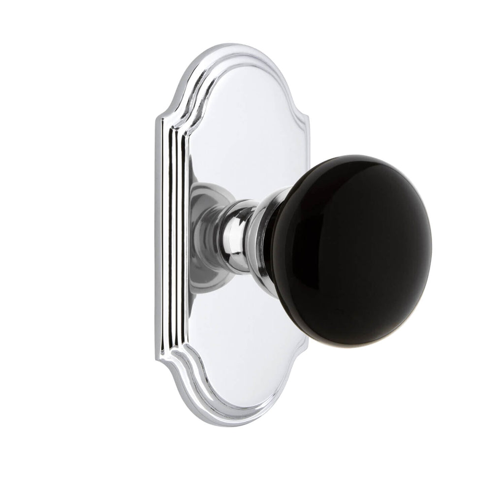 Arc Short Plate with Coventry Knob in Bright Chrome