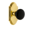Arc Short Plate with Coventry Knob in Polished Brass