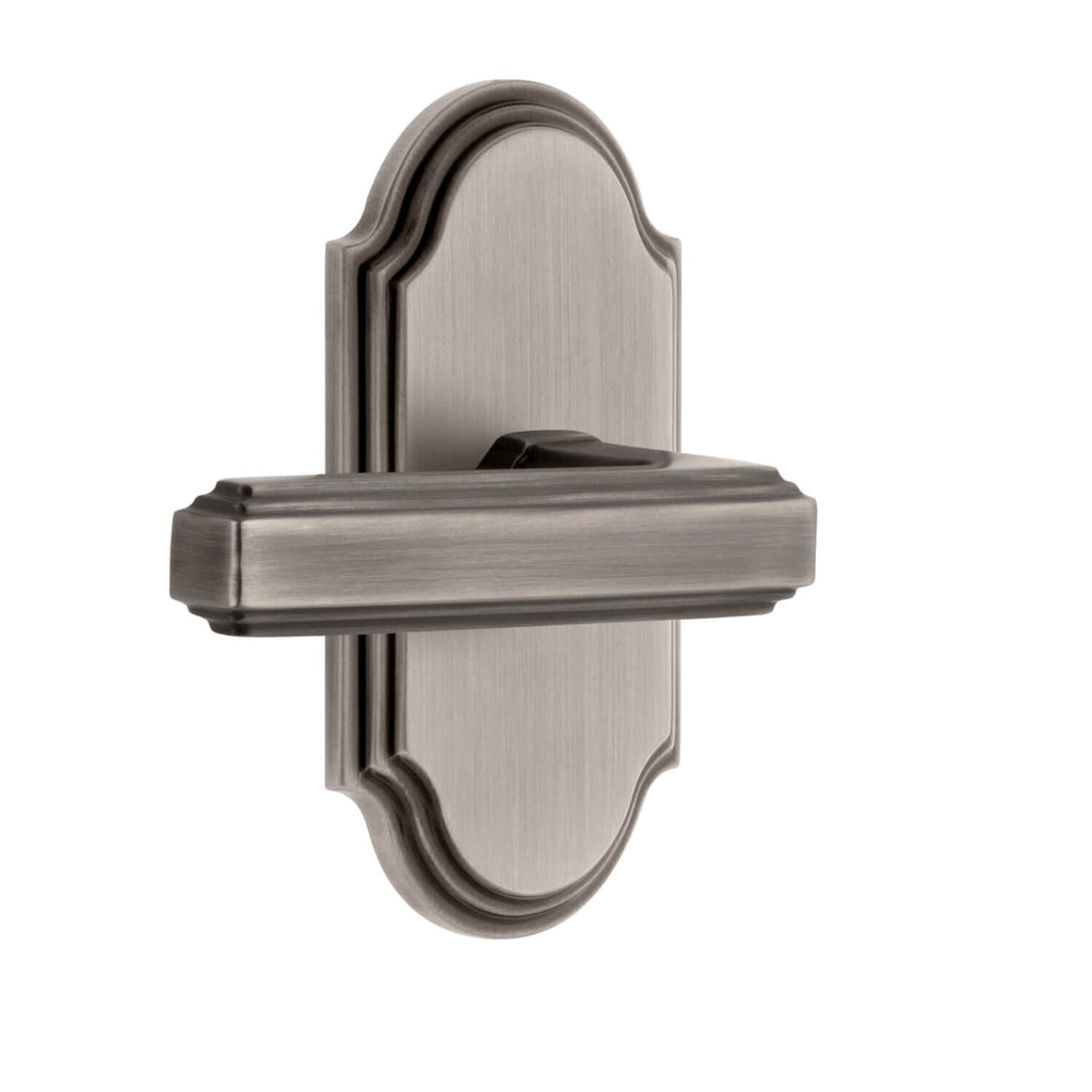 Arc Short Plate with Carré Lever in Antique Pewter