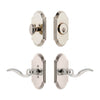 Arc Short Plate Entry Set with Bellagio Lever in Polished Nickel
