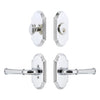 Arc Short Plate Entry Set with Georgetown Lever in Bright Chrome