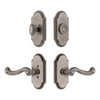 Arc Short Plate Entry Set with Newport Lever in Antique Pewter