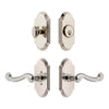 Arc Short Plate Entry Set with Newport Lever in Polished Nickel