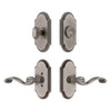 Arc Short Plate Entry Set with Portofino Lever in Antique Pewter