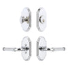 Arc Short Plate Entry Set with Soleil Lever in Bright Chrome